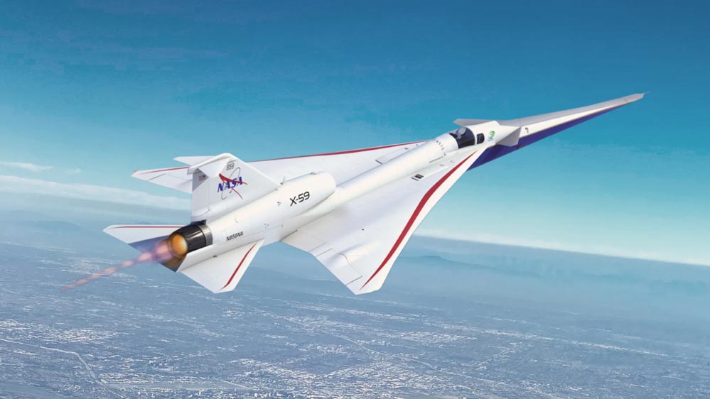 NASA का X-59 जेट पहली उड़ान में बना सबसे शांत सुपरसोनिक विमान NASA का X-59 जेट पहली उड़ान में बना सबसे शांत सुपरसोनिक विमान