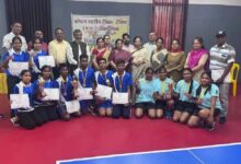 महिला- पुरुष टेबल टेनिस प्रतियोगिता आयोजन : महिला टेबल टेनिस प्रतियोगिता में दमोह टीम बनी विजेता