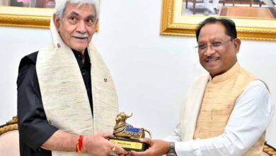 साय से जम्मू-कश्मीर के उपराज्यपाल मनोज सिन्हा ने की मुलाकात साय से जम्मू-कश्मीर के उपराज्यपाल मनोज सिन्हा ने की मुलाकात