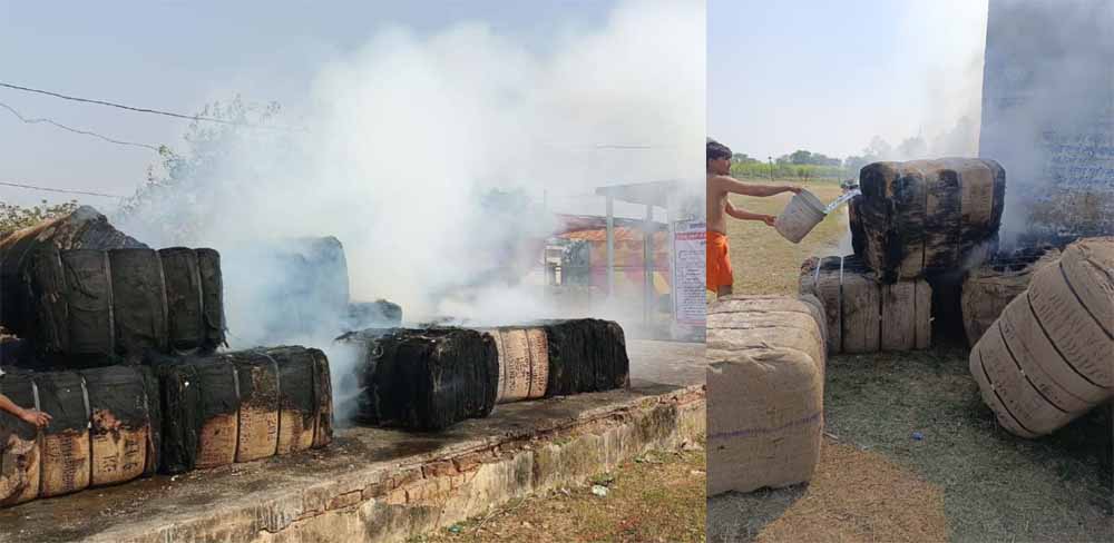 धान खरीदी के बीच बारदानों में आग: अलग-अलग केंद्रों में लाखों बोरे खाक, जांच की मांग तेज धान खरीदी के बीच बारदानों में आग: अलग-अलग केंद्रों में लाखों बोरे खाक, जांच की मांग तेज