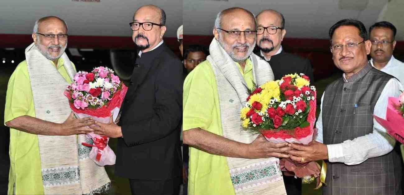 उपराष्ट्रपति सी. पी. राधाकृष्णन का राज्यपाल रमेन डेका और मुख्यमंत्री विष्णुदेव साय ने स्वामी विवेकानंद विमानतल पर किया आत्मीय स्वागत उपराष्ट्रपति सी. पी. राधाकृष्णन का राज्यपाल रमेन डेका और मुख्यमंत्री विष्णुदेव साय ने स्वामी विवेकानंद विमानतल पर किया आत्मीय स्वागत