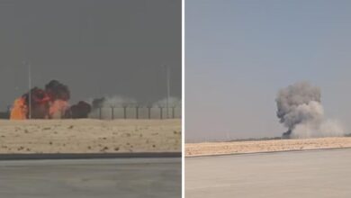 दुबई एयर शो के दौरान तेजस विमान क्रैश हुआ, जमीन पर गिरते ही आग का गोला बना दुबई एयर शो के दौरान तेजस विमान क्रैश हुआ, जमीन पर गिरते ही आग का गोला बना