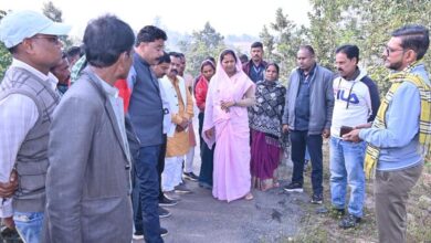 रायपुर : मंत्री श्रीमती लक्ष्मी राजवाड़े ने ओड़गी में सड़क एवं पुलिया निर्माण का किया औचक निरीक्षण