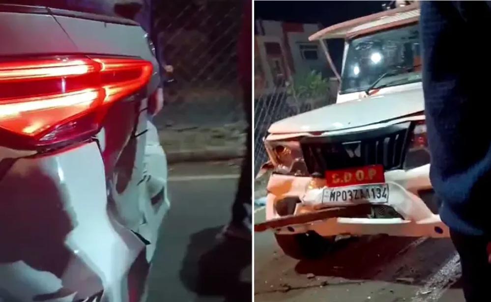 अशोकनगर में सिंधिया के काफिले की कारें टकराईं, एसडीओपी और तहसीलदार घायल; गाड़ियां भी क्षतिग्रस्त अशोकनगर में सिंधिया के काफिले की कारें टकराईं, एसडीओपी और तहसीलदार घायल; गाड़ियां भी क्षतिग्रस्त