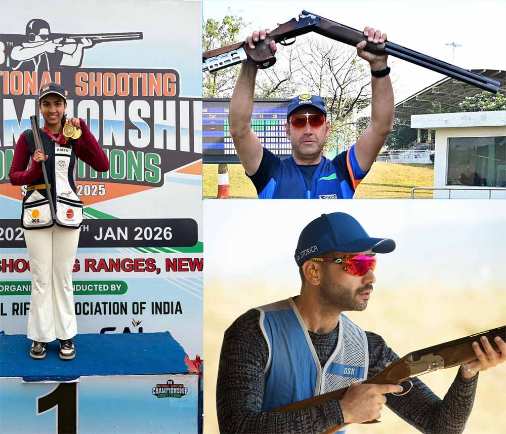 जिंदल स्टील के एथलीट्स गुरजोआत सिंह खंगुरा और राइज़ा ढिल्लों ने 68वीं राष्ट्रीय शॉटगन शूटिंग चैंपियनशिप में राष्ट्रीय खिताब जीतकर रचा इतिहास जिंदल स्टील के एथलीट्स गुरजोआत सिंह खंगुरा और राइज़ा ढिल्लों ने 68वीं राष्ट्रीय शॉटगन शूटिंग चैंपियनशिप में राष्ट्रीय खिताब जीतकर रचा इतिहास