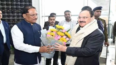 रायपुर में जेपी नड्डा का भव्य स्वागत, एयरपोर्ट पर सीएम साय ने किया अभिवादन