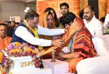 मुख्यमंत्री विष्णुदेव साय दिव्य श्री हनुमंत कथा समारोह में हुए शामिल