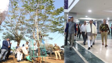 राज्यपाल मंगुभाई पटेल ने किया एम्स का भ्रमण