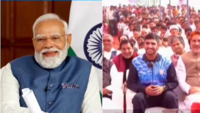 बॉक्सर से बातचीत में पीएम मोदी का मजेदार जवाब: ‘तेरे जैसा ही हूं’, रिएक्शन वायरल बॉक्सर से बातचीत में पीएम मोदी का मजेदार जवाब: ‘तेरे जैसा ही हूं’, रिएक्शन वायरल