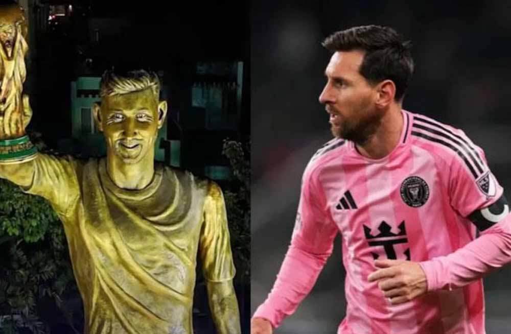 फीफा वर्ल्ड कप विजेता लियोनेल मेसी की अनोखी उपलब्धि, सबसे लंबी फुटबॉलर मूर्ति का किया उद्घाटन फीफा वर्ल्ड कप विजेता लियोनेल मेसी की अनोखी उपलब्धि, सबसे लंबी फुटबॉलर मूर्ति का किया उद्घाटन