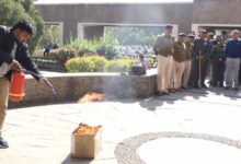 विद्युत कंपनियों के मुख्यालय शक्त‍िभवन में हुआ अग्न‍िशमन प्रशिक्षण और मॉकड्रि‍ल