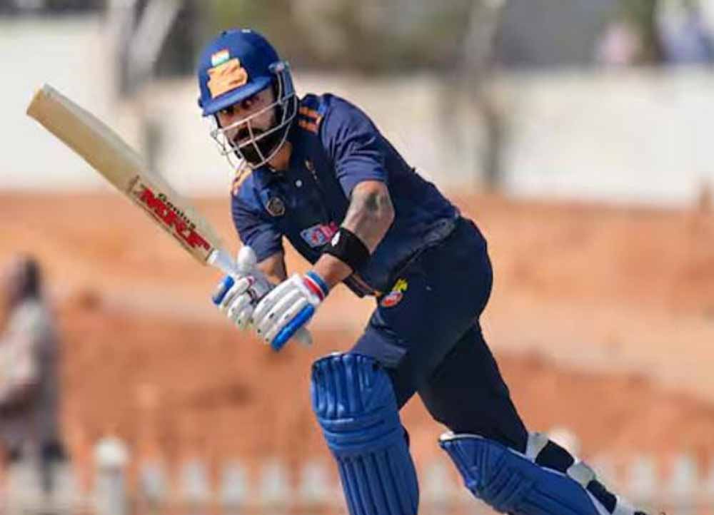 विजय हजारे ट्रॉफी में विराट का विराट शतक: विराट कोहली ने रचा इतिहास, लिस्ट-ए में सचिन तेंदुलकर को छोड़ा पीछे