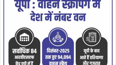 वाहन स्क्रैपिंग में यूपी देश में नंबर वन, सर्वाधिक 94,094 वाहनों की स्क्रैपिंग