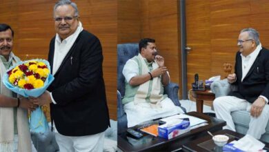 दिल्ली में छत्तीसगढ़ विधानसभा अध्यक्ष डॉ रमन सिंह ने भाजपा के राष्ट्रीय कार्यकारी अध्यक्ष नितिन नबीन से की मुलाकात