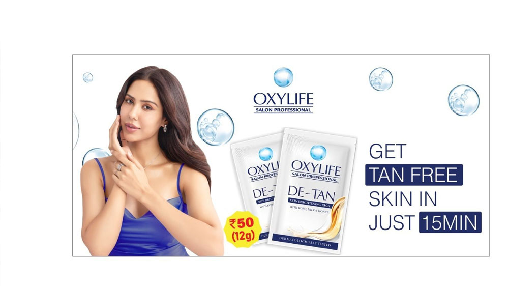 डाबर इंडिया के ऑक्सीलाइफ सैलून प्रोफेशनल ने सोनम बाजवा के साथ लॉन्च किया सिंगल-यूज़ स्किन ब्राइटनिंग डिटैन पैक