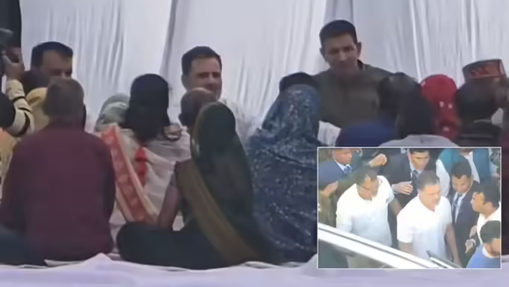 इंदौर के भागीरथपुरा में पैदल चले राहुल गांधी, दूषित जल से पीड़ितों से की मुलाकात