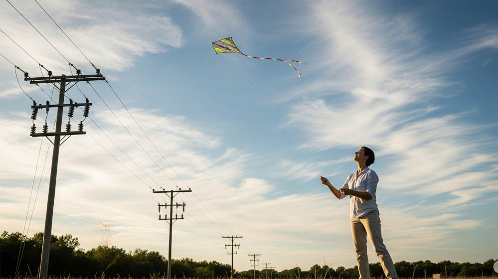पतंगें बिजली लाइनों से दूर उड़ाने की अपील