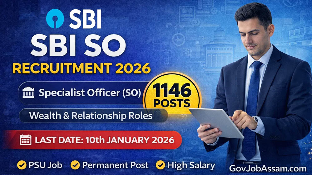SBI Recruitment: एसबीआई में स्पेशलिस्ट ऑफिसर बनने का मौका, 1146 पदों पर आवेदन करें SBI Recruitment: एसबीआई में स्पेशलिस्ट ऑफिसर बनने का मौका, 1146 पदों पर आवेदन करें