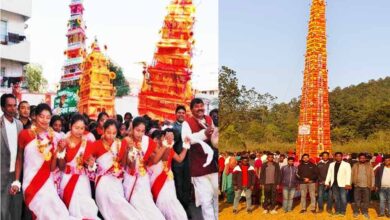 झारखंड के कुचाई के टुसू मेले में 35 फीट के चौड़ल का जलवा, महिलाओं के डांस ने जमाया रंग