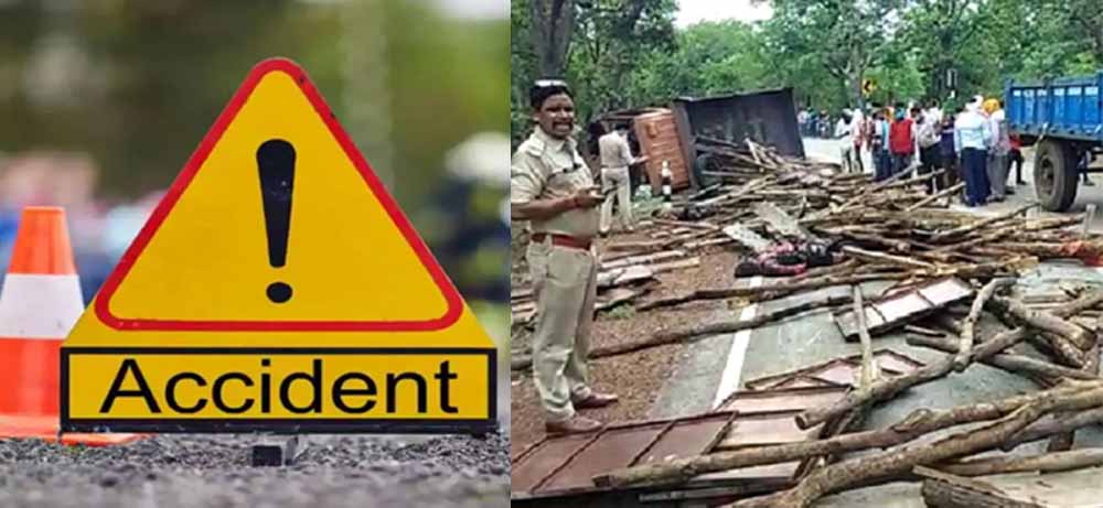 राजनांदगांव में बाइक को रौंदते तेज रफ्तार ट्रक दुकान में घुसा, 2 लोगों की मौत