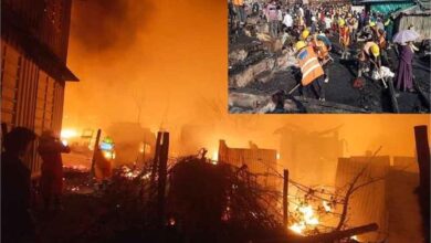 बांग्लादेश में रोहिंग्या शिविर में भीषण आग, सैकड़ों झोपड़ियां राख, हजारों बेघर