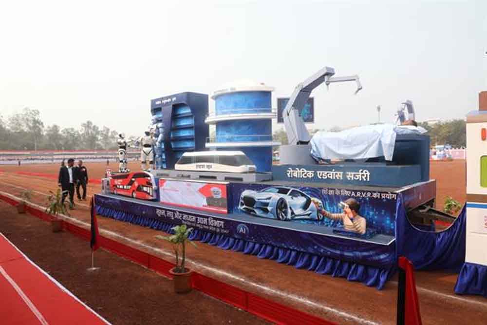 एमएसएमई की स्टार्टअप आइडिया टू स्केल थीम पर आधारित झांकी बनी आकर्षण का केंद्र