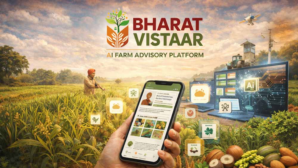 बजट में बड़ा ऐलान: किसानों की आय बढ़ाने को लॉन्च हुआ Bharat Vistaar AI प्लेटफॉर्म, ऐसे बदलेगा किस्मत बजट में बड़ा ऐलान: किसानों की आय बढ़ाने को लॉन्च हुआ Bharat Vistaar AI प्लेटफॉर्म, ऐसे बदलेगा किस्मत