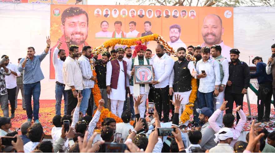 भाजयुमो प्रदेश अध्यक्ष श्याम टेलर का सतना में भव्य स्वागत