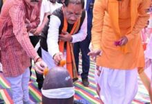 नीलकंठेश्वर महादेव मंदिर के प्राण-प्रतिष्ठा समारोह में मुख्यमंत्री विष्णु देव साय हुए शामिल