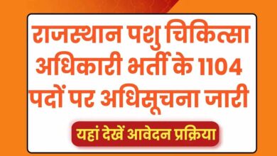 पशु चिकित्सा अधिकारी भर्ती-2025: परीक्षा 19 अप्रैल को, न्यूनतम अंकों का कोई प्रावधान नहीं