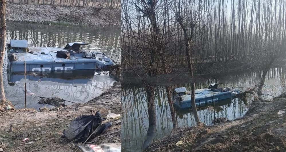 श्रीनगर में बड़ा हादसा: CRPF जवानों से भरा बुलेटप्रूफ वाहन नहर में गिरा, 7 जवान घायल