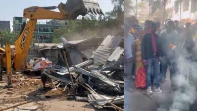 रांची में सरकारी जमीन पर बने 10 मकान ध्वस्त, मुआवजा व पुनर्वास की मांग को लेकर रातू रोड जाम