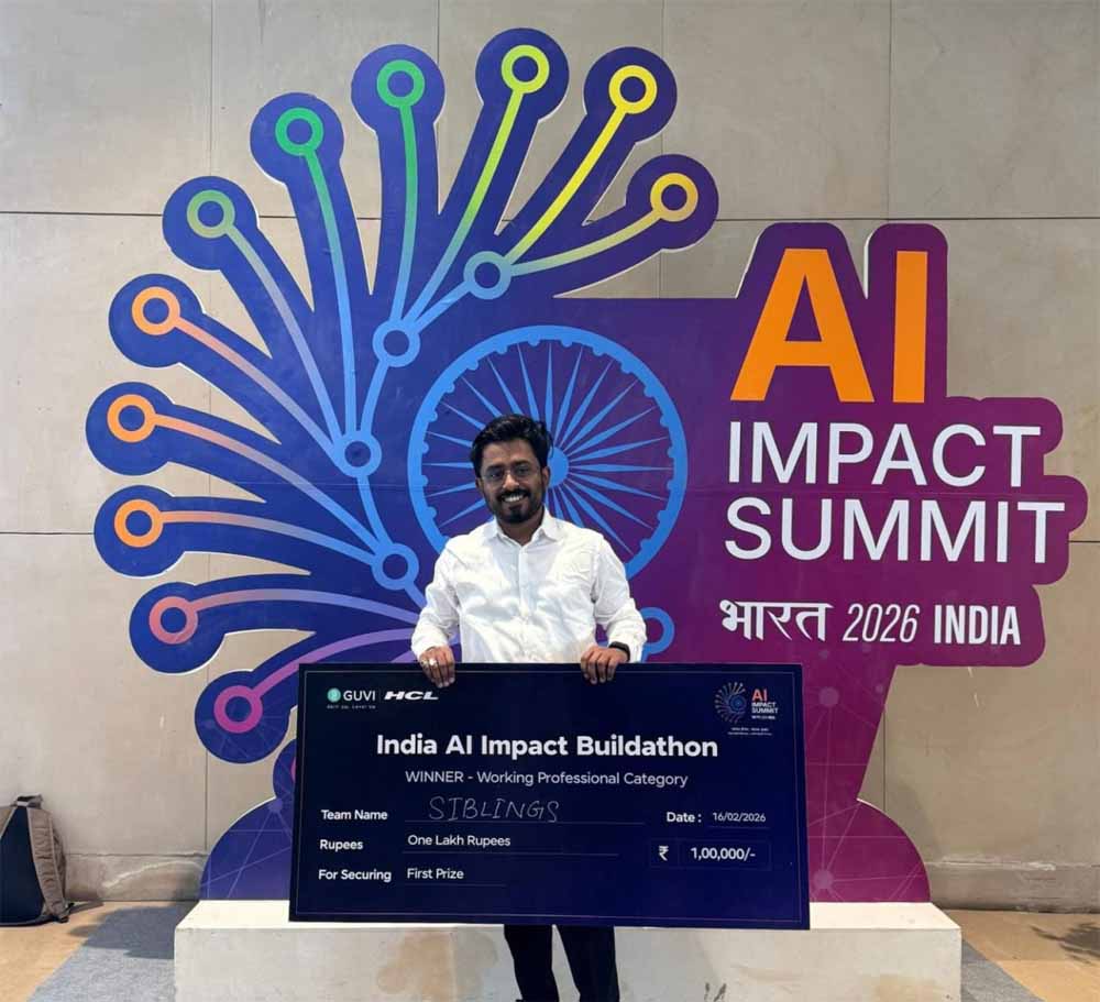 AI की दुनिया में राष्ट्रीय मंच पर लहराया छत्तीसगढ़ का परचम : इंडिया AI इंपैक्ट बिल्डथॉन में रायपुर के अनुराग मानिक और आस्था मानिक ने हासिल किया प्रथम स्थान AI की दुनिया में राष्ट्रीय मंच पर लहराया छत्तीसगढ़ का परचम : इंडिया AI इंपैक्ट बिल्डथॉन में रायपुर के अनुराग मानिक और आस्था मानिक ने हासिल किया प्रथम स्थान