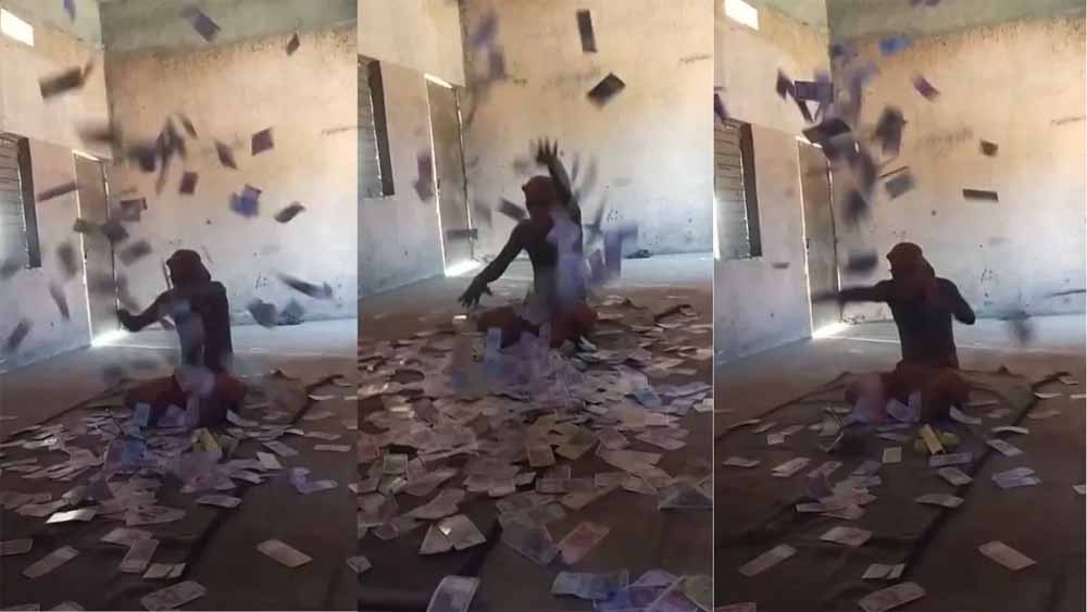 ढाई लाख को ढाई करोड़ बनाने वाले तांत्रिक की पिटाई, नोटों की बारिश कराते वीडियो वायरल