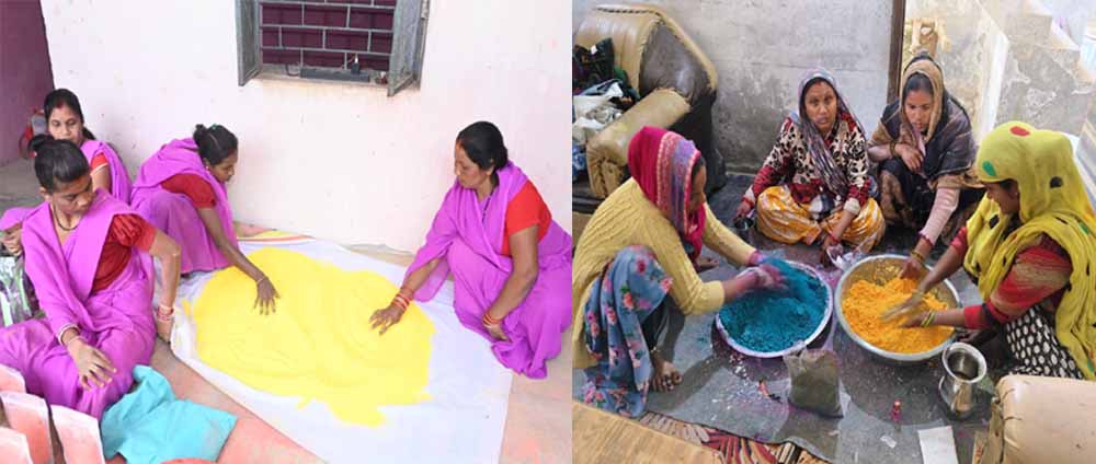 प्राकृतिक रंगों से चमकेगी होली, स्व सहायता समूह की महिलाएं बना रहीं प्राकृतिक गुलाल