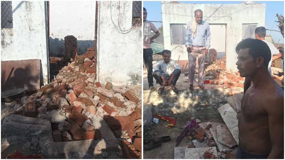 मुरैना में पूजा के दौरान मंदिर की छत गिरी, मलबे में दबकर 3 मासूम बच्चियों की मौत; 4 घायल