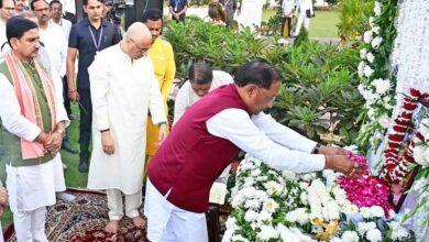 मुख्यमंत्री  विष्णुदेव साय ने  कुसुम सिन्हा को दी श्रद्धांजलि मुख्यमंत्री विष्णुदेव साय