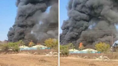 भोपाल में भीषण आग का तांडव: फर्नीचर फैक्ट्री धधकी, 7 किमी दूर तक छाया धुएं का गुबार