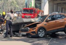 मुंबई में दर्दनाक हादसा: मेट्रो पिलर का हिस्सा गिरा, एक की मौत, तीन घायल