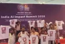 AI समिट में यूथ कांग्रेस का हंगामा, शर्टलेस होकर PM के खिलाफ नारेबाजी, कई कार्यकर्ता गिरफ्तार