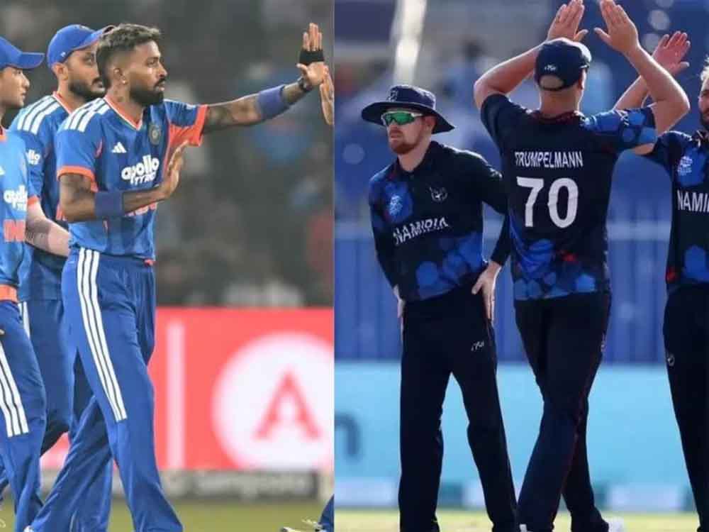 टीम इंडिया का तूफानी प्रदर्शन, दूसरे मैच में नामीबिया के सामने 210 रनों की चुनौती टीम इंडिया का तूफानी प्रदर्शन, दूसरे मैच में नामीबिया के सामने 210 रनों की चुनौती