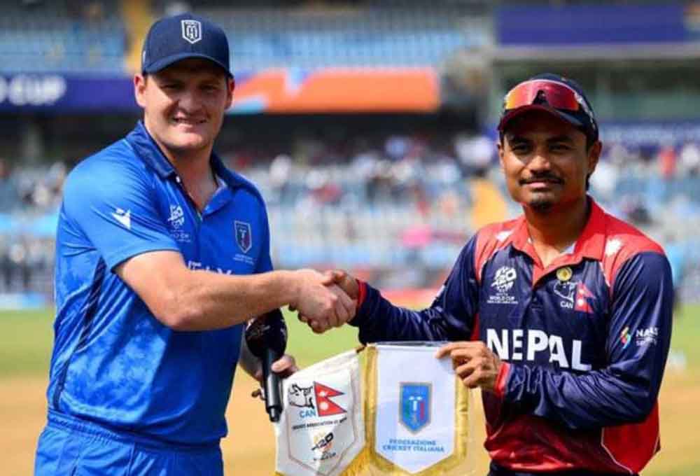 T20 वर्ल्ड कप में इतिहास: इटली ने नेपाल को 10 विकेट से रौंदा