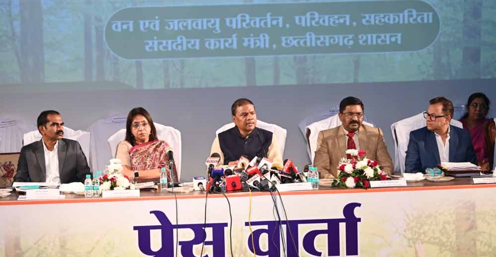 वन मंत्री केदार कश्यप की पत्रकार वार्ता : दिनांक 12 फरवरी 2026 वन मंत्री केदार कश्यप