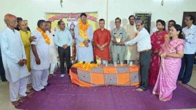 कान्यकुब्ज  ब्राम्हण समाज भाटापारा ने किया अंजय का भावभीना स्वागत