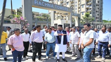 मंत्री  विश्वास कैलाश सारंग ने किया रचना टॉवर का दौरा