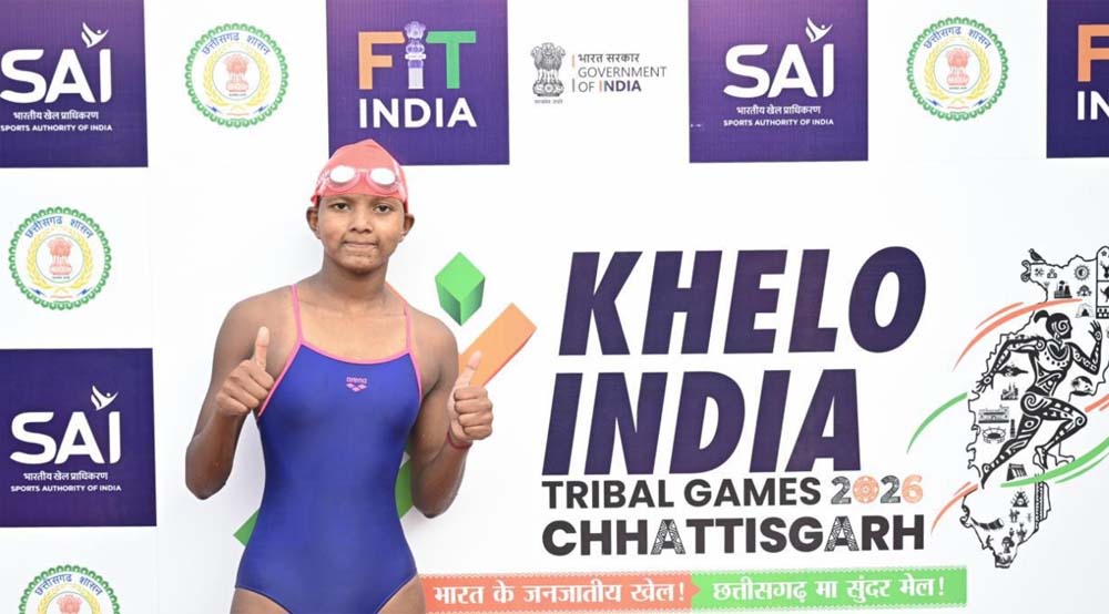 अंजलि मुंडा का ऐतिहासिक कारनामा, खेलो इंडिया ट्राइबल गेम्स 2026 में जीता पहला महिला स्वर्ण अंजलि मुंडा का ऐतिहासिक कारनामा, खेलो इंडिया ट्राइबल गेम्स 2026 में जीता पहला महिला स्वर्ण
