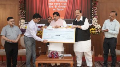 मध्यप्रदेश लघु उद्योग निगम लिमिटेड द्वारा मध्यप्रदेश शासन को राशि रू. 8.00 करोड का लाभांश भुगतान किया गया