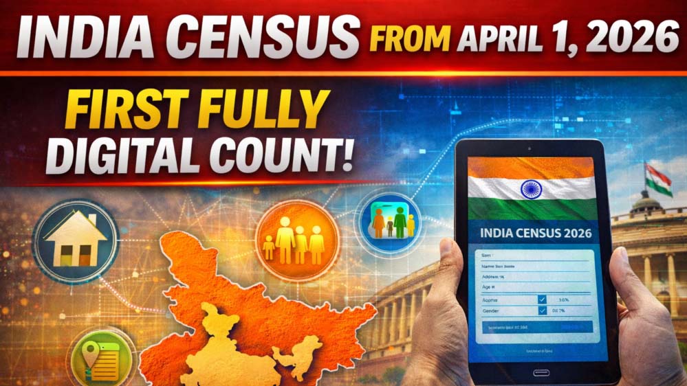 घर की छत से लेकर खाने के अनाज तक: जनगणना 2026 में सरकार ने पूछे ये 33 सवाल, क्या आपके पास हैं सभी जवाब?