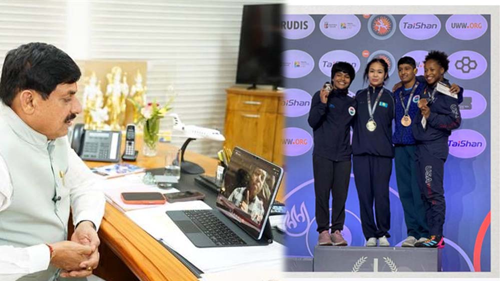 अल्बानिया में चमकी उज्जैन की प्रियांशी, वर्ल्ड रैंकिंग रेसलिंग टूर्नामेंट में जीता रजत पदक