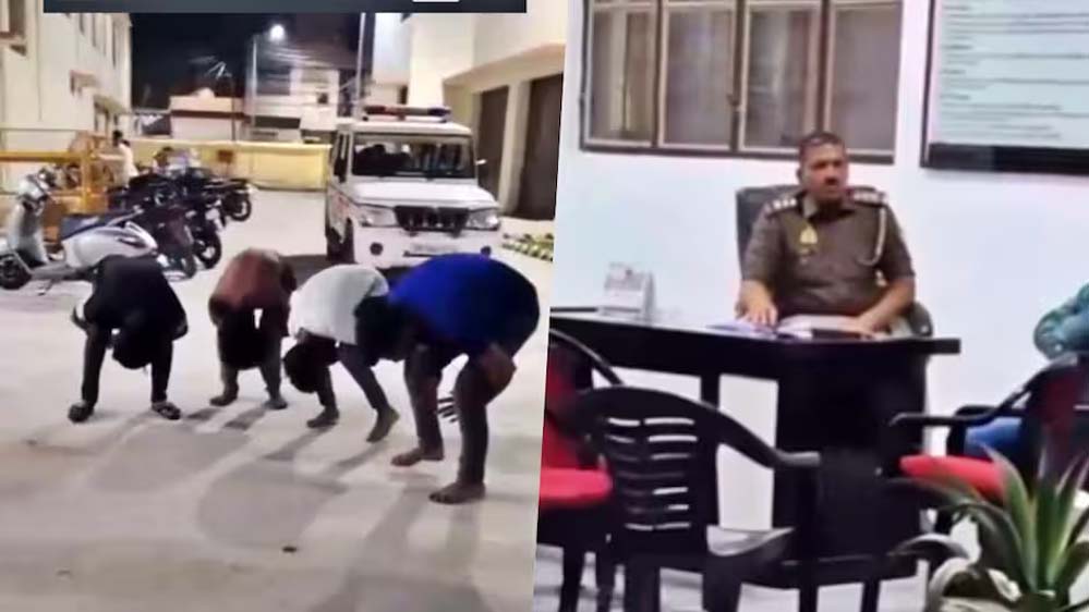 फिरोजाबाद: होली पर हुड़दंगियों की निकली हेकड़ी, पुलिस ने थाने में बनाया ‘मुर्गा’